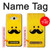 S1145 Yellow Mustache Sun Funda Carcasa Case para Samsung Galaxy J7 (2016)