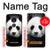 S1072 Panda Bear Funda Carcasa Case para Motorola Moto G6 Play, Moto G6 Forge, Moto E5