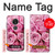 S2943 Pink Rose Funda Carcasa Case para Motorola Moto G6 Play, Moto G6 Forge, Moto E5