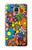 S3281 Colorful Hippie Flowers Pattern Funda Carcasa Case para Samsung Galaxy Note 4