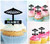 TA0678 Japan Umbrella Cupcake Cake Topper para tartas cumpleaños boda Fiesta Pastel Decoraciones 10 piezas