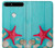 S3428 Aqua Wood Starfish Shell Funda Carcasa Case para Huawei Nexus 6P