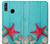 S3428 Aqua Wood Starfish Shell Funda Carcasa Case para Huawei Honor 10 Lite, Huawei P Smart 2019