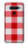 S3535 Red Gingham Funda Carcasa Case para LG V40, LG V40 ThinQ