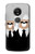 S3557 Bear in Black Suit Funda Carcasa Case para Motorola Moto G6 Play, Moto G6 Forge, Moto E5