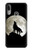S1981 Wolf Howling at The Moon Funda Carcasa Case para Motorola Moto E6 Plus, Moto E6s
