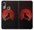 S2955 Wolf Howling Red Moon Funda Carcasa Case para Motorola Moto E6 Plus, Moto E6s