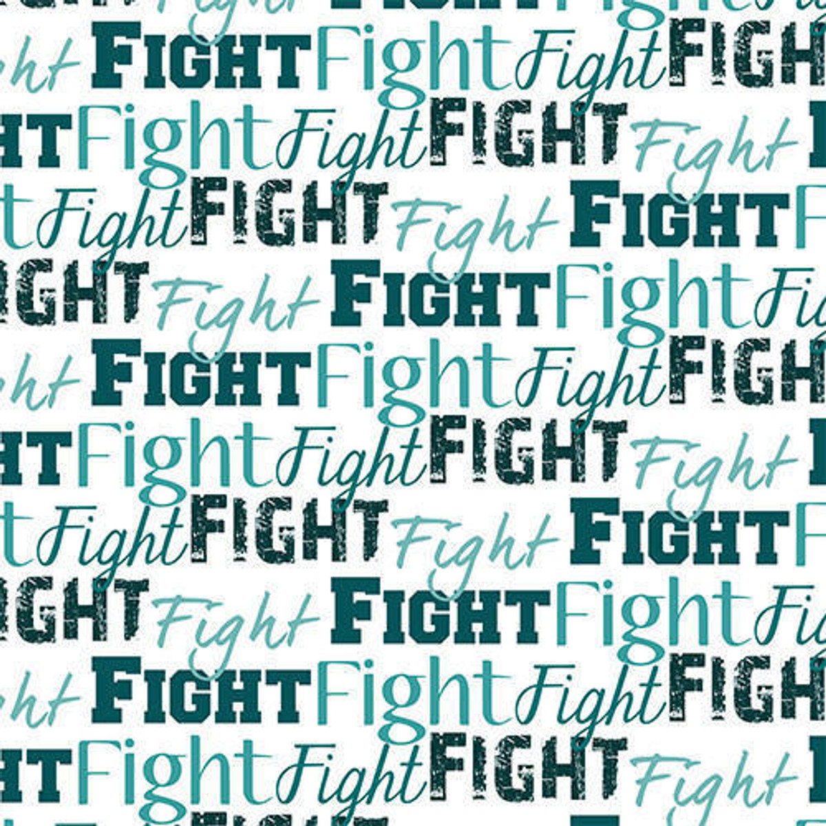  SISER488 - Fight Text Teal 