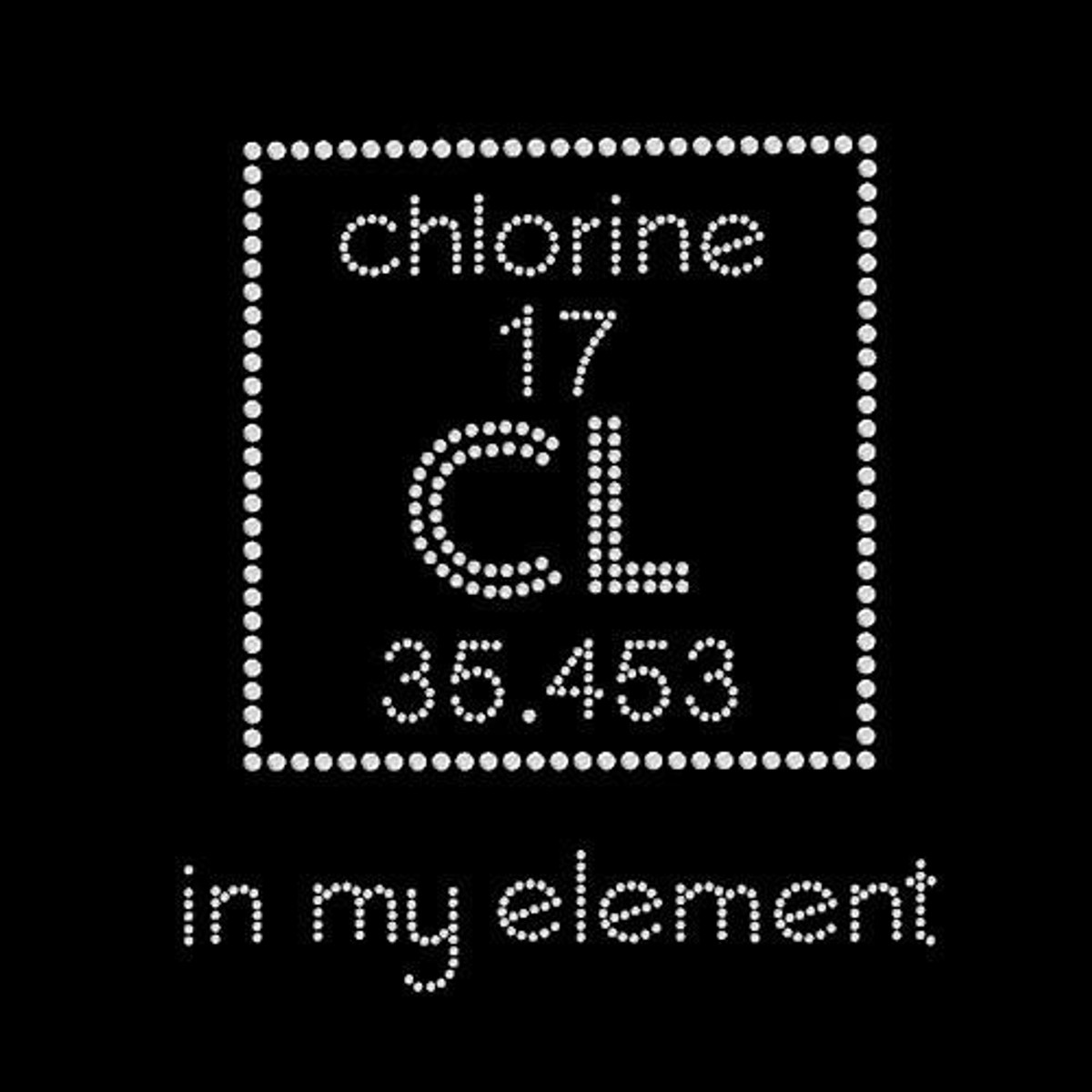 In My Element rhinestone transfer for shirts