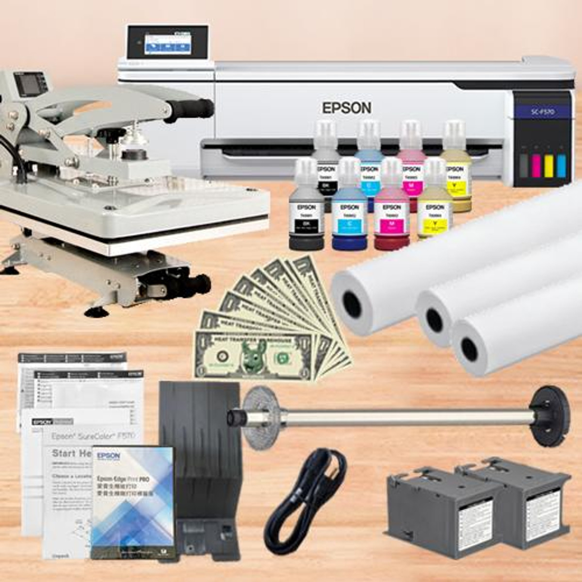 EPSON　Colorio　PF-70 Epson PRO F570 Dye Sublimation Printer Bundle | Swing Design