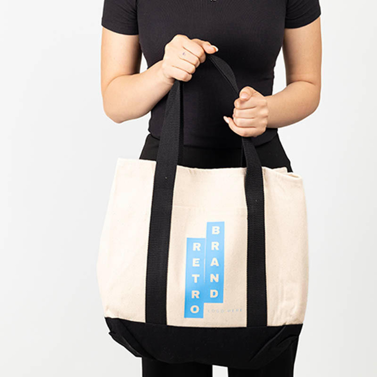 WALAKustom Custom Ideal Twill Two-Tone Shopping Tote 