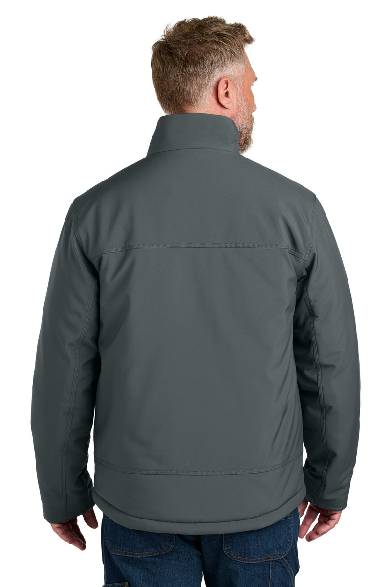 CornerStone® soft shell jacket with 5.9-ounce polyfill insulation for warmth and water resistance