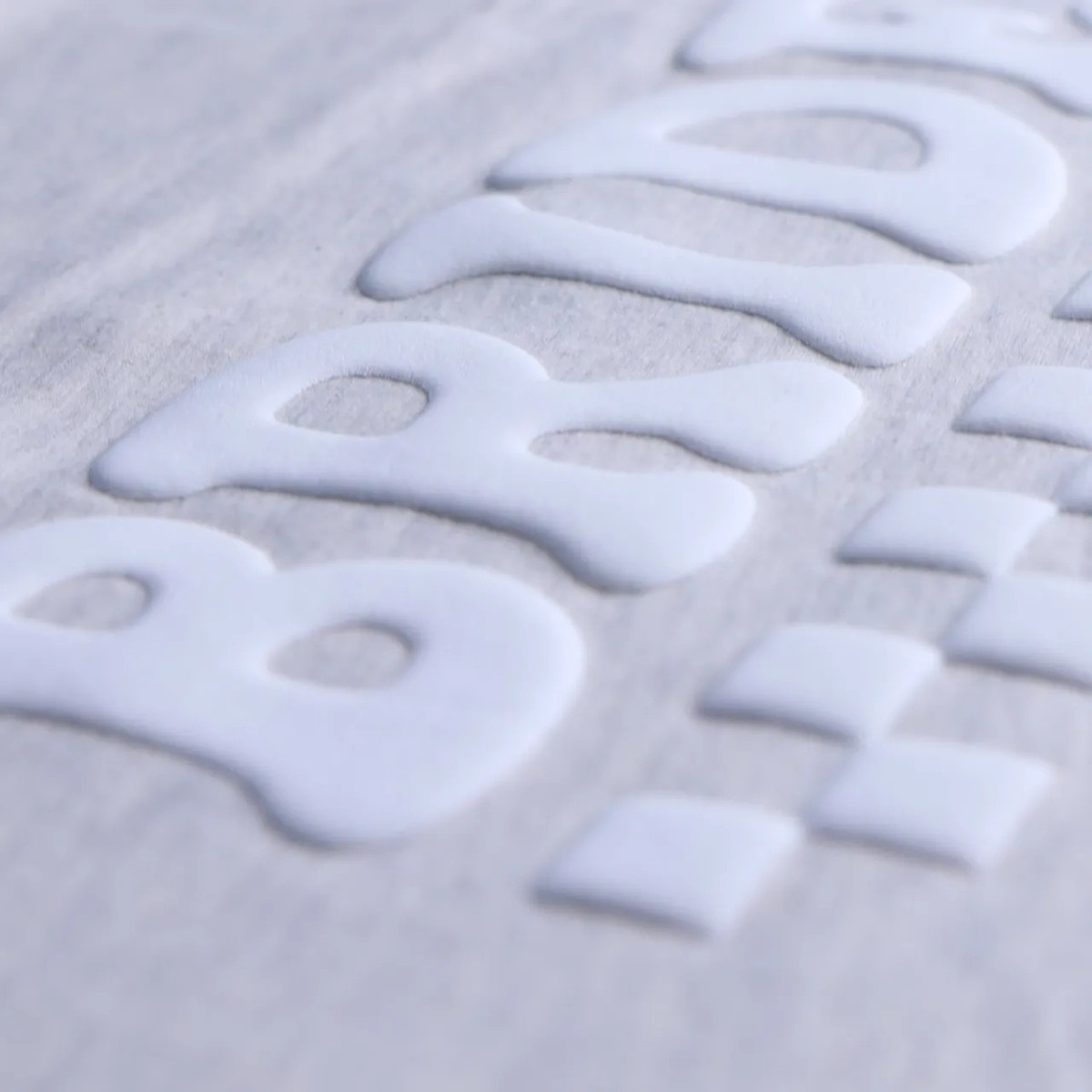 White Bride Design in screenprint puff custom transfer