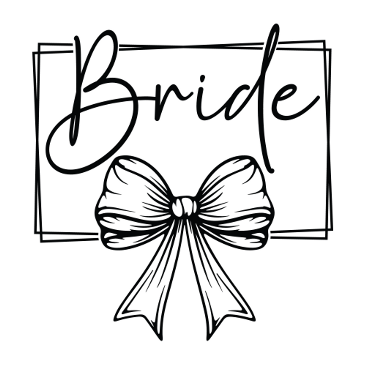 Bridal Party Rectangle Sublimation Transfers