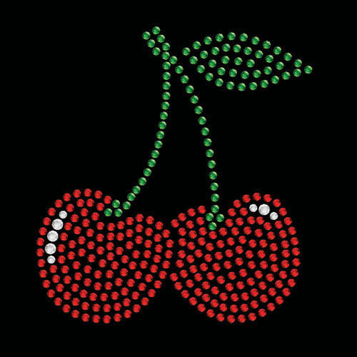Cherries - Stock Rhinestone Transfer | Heat Transfer Warehouse