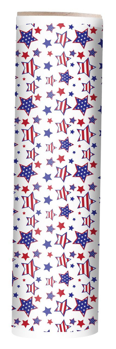 Multi-flag star design printed on adhesive vinyl