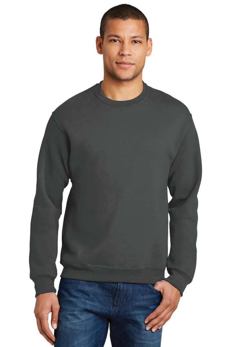 JERZEES NuBlend Crewneck Sweatshirt with pill-resistant fleece and rib-knit details.