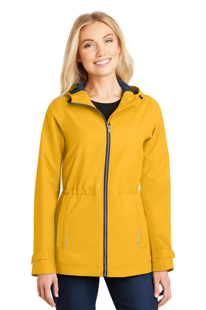 Slicker jacket, polyester mesh-lined with molded zipper and front pockets
