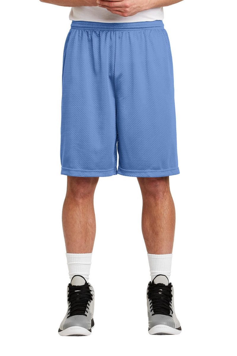 Sport-Tek Long PosiCharge Classic Mesh Short with moisture-wicking technology and durable polyester mesh fabric.