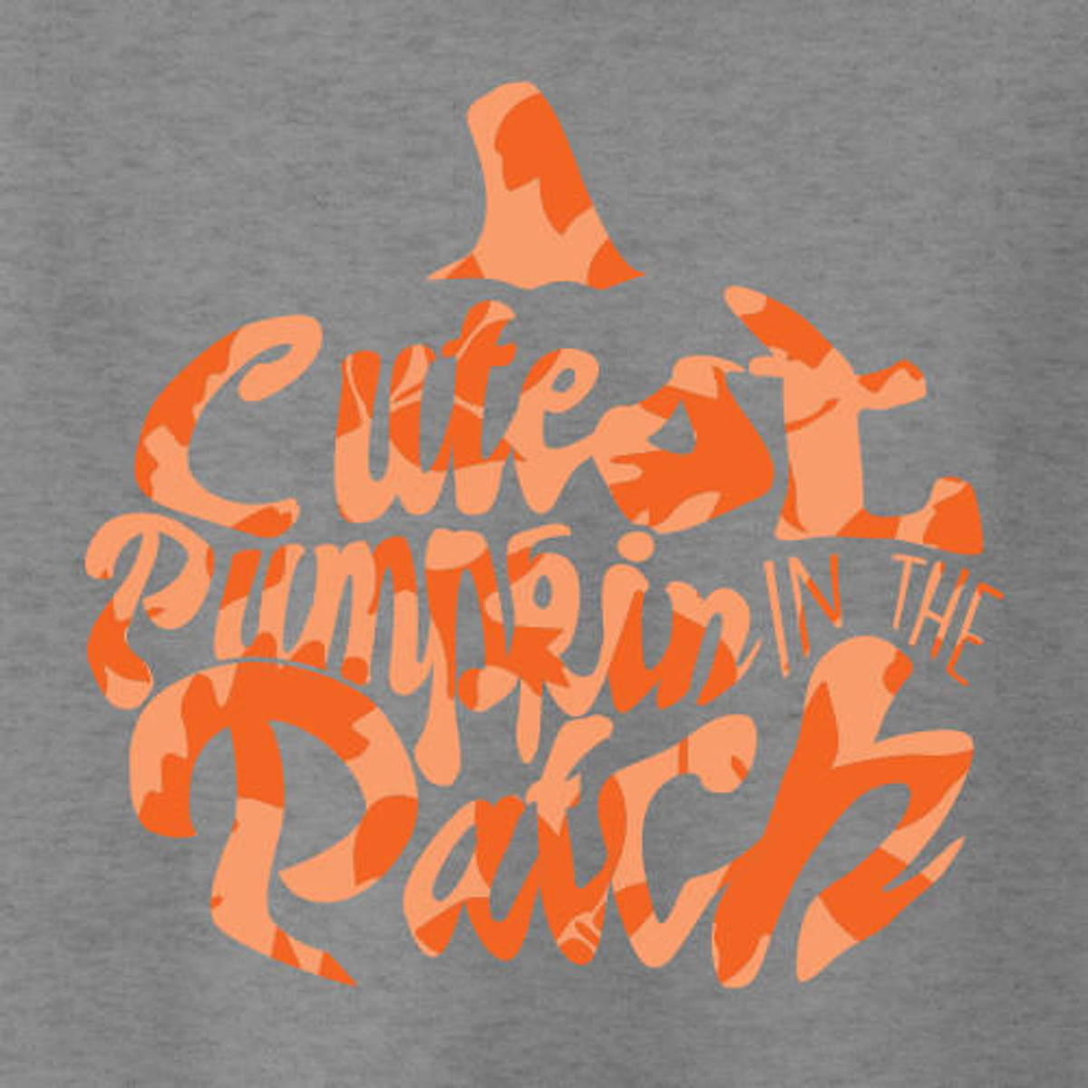 Full-color "Cutest Pumpkin in the Patch" DTF transfer, ideal for cotton, polyester, and poly-cotton garments.