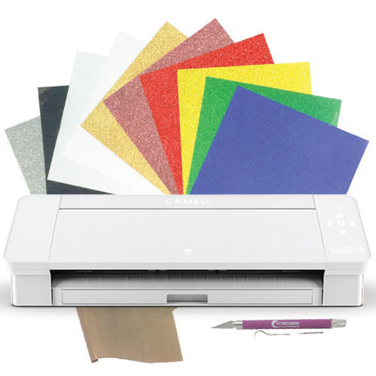 Rainbow Printed Heat Transfer Vinyl, Rainbow HTV, 4-12x12 Sheet Bundle,  Free Transfer Sheet