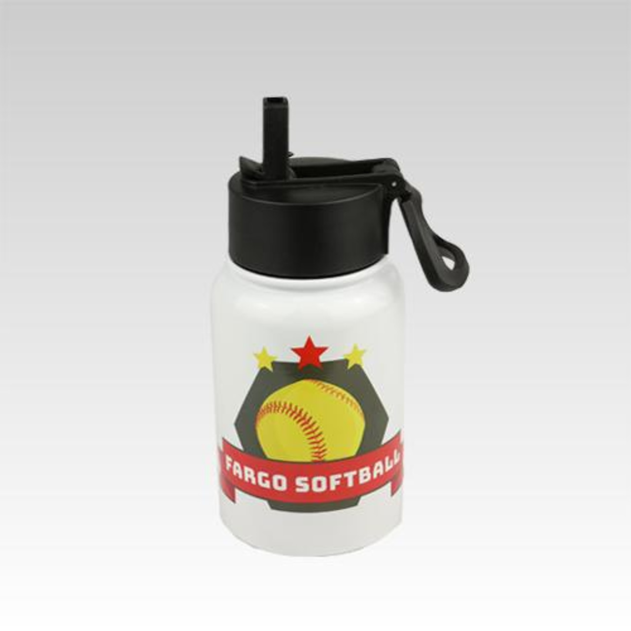 Sublimation Sports Water Bottles White With Wide Mouth Handle Cap