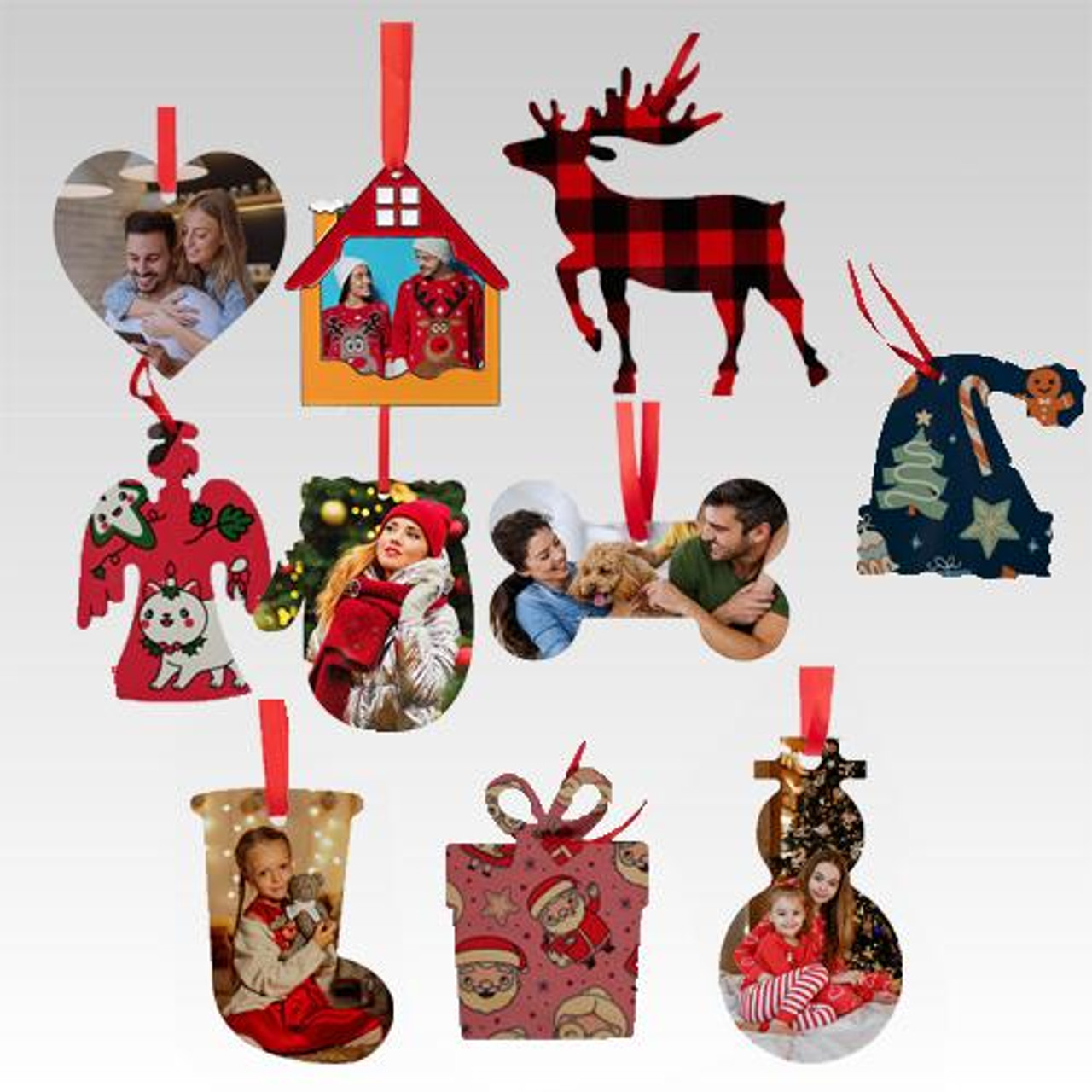 CHRISTMAS SUBLIMATION ORNAMENTS (BLANKS) – M LaShea & Company