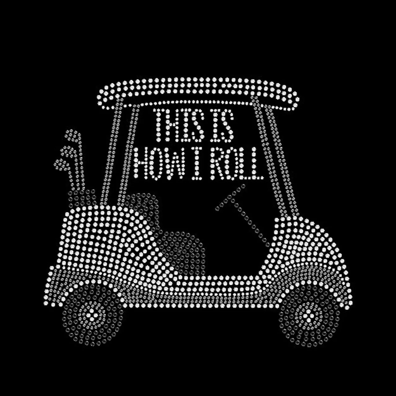 Golf Rhinestone Transfer