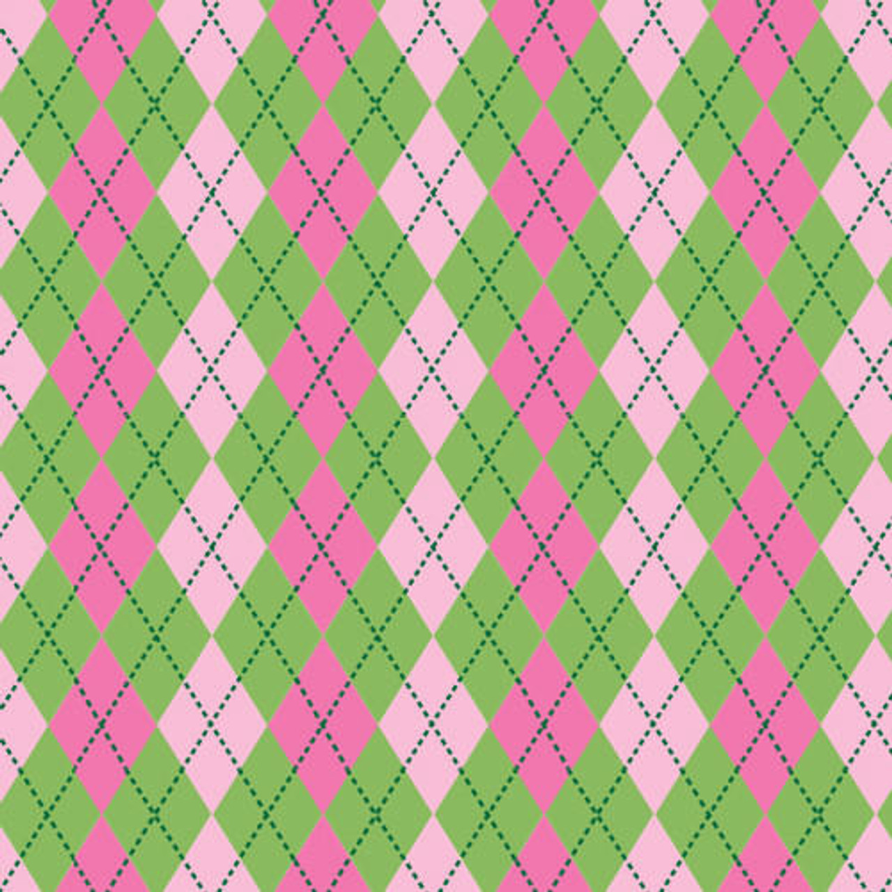 Argyle Pink Green - HTV Pattern
