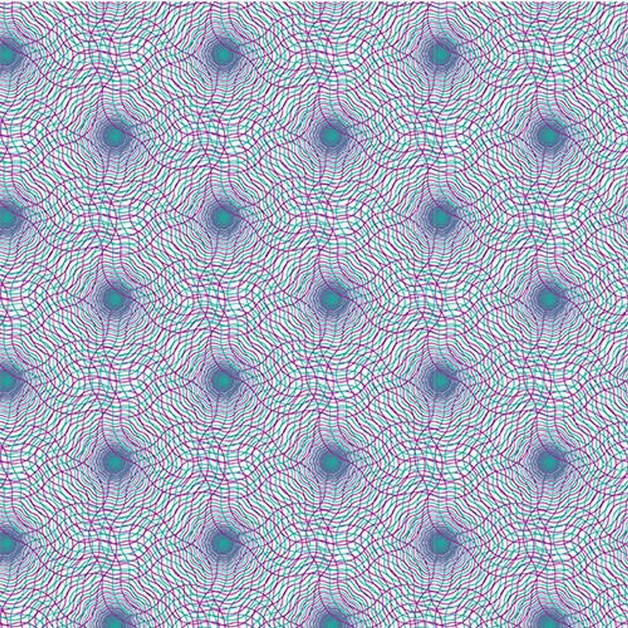 Spirograph Purple and Teal HTV