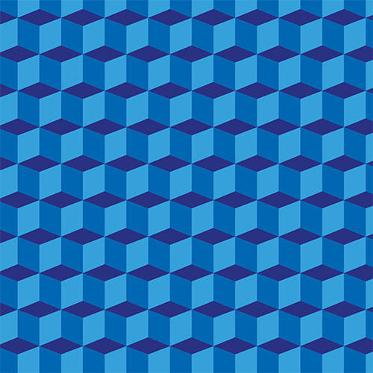 Illusion Cubes Blue - HTV Pattern