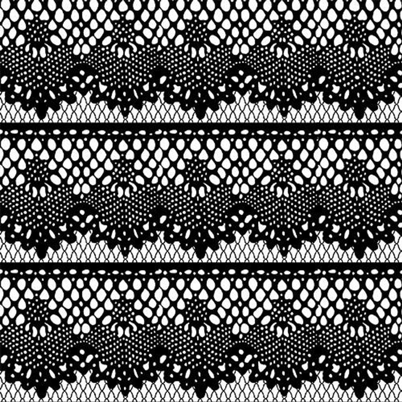 Lace Rows Black - Adhesive Vinyl Pattern