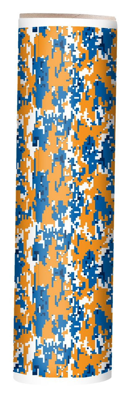 Pattern Permanent Vinyl- Fatigue Military Orange Blue - Permanent Viny