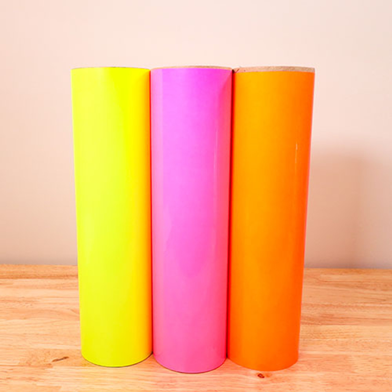 Neon HTV Vinyl - Pink Heat Transfer Roll 20 Wide - More Colors