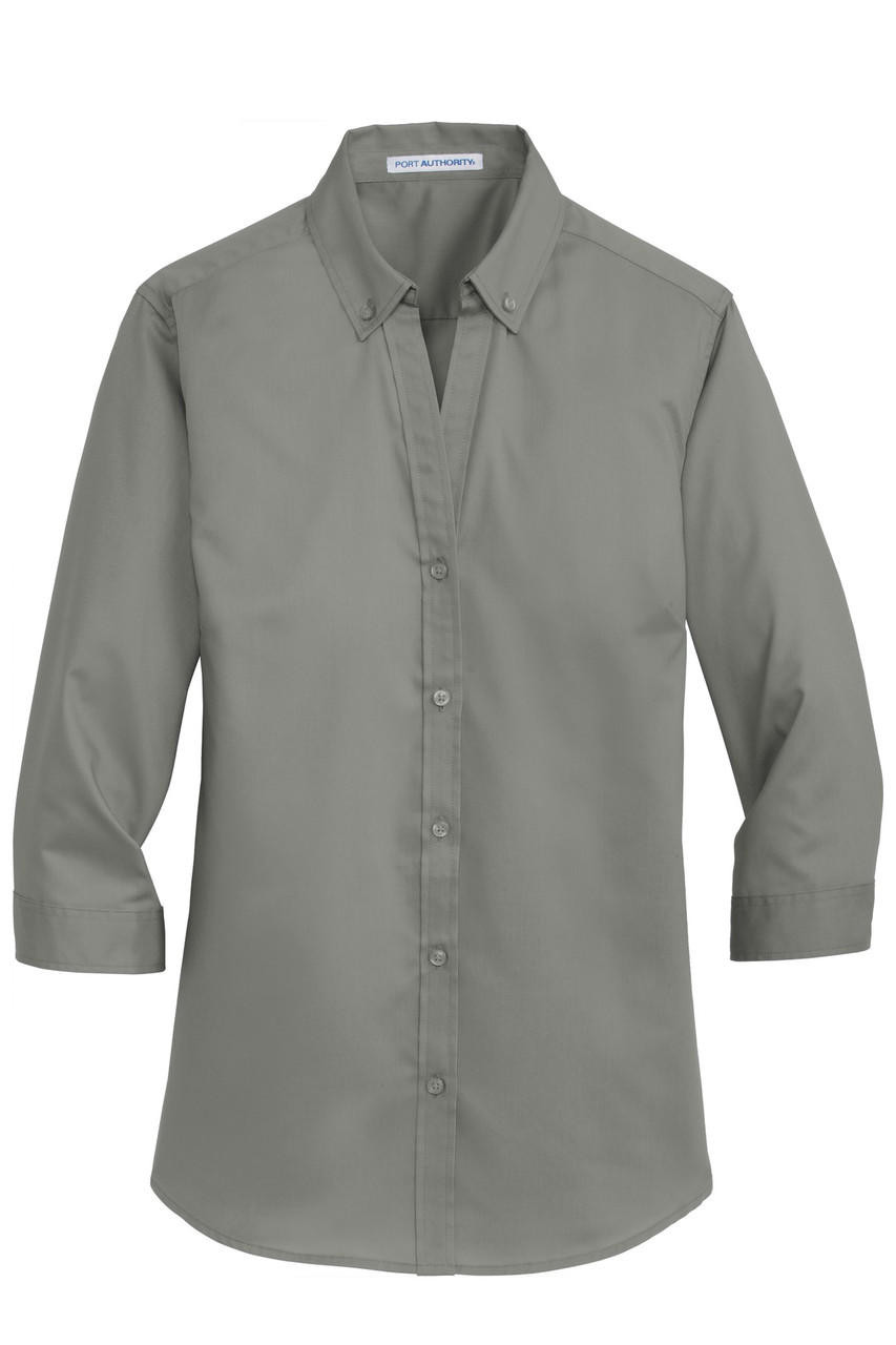 Port Authority Ladies 3/4-Sleeve SuperPro Twill Shirt, Product