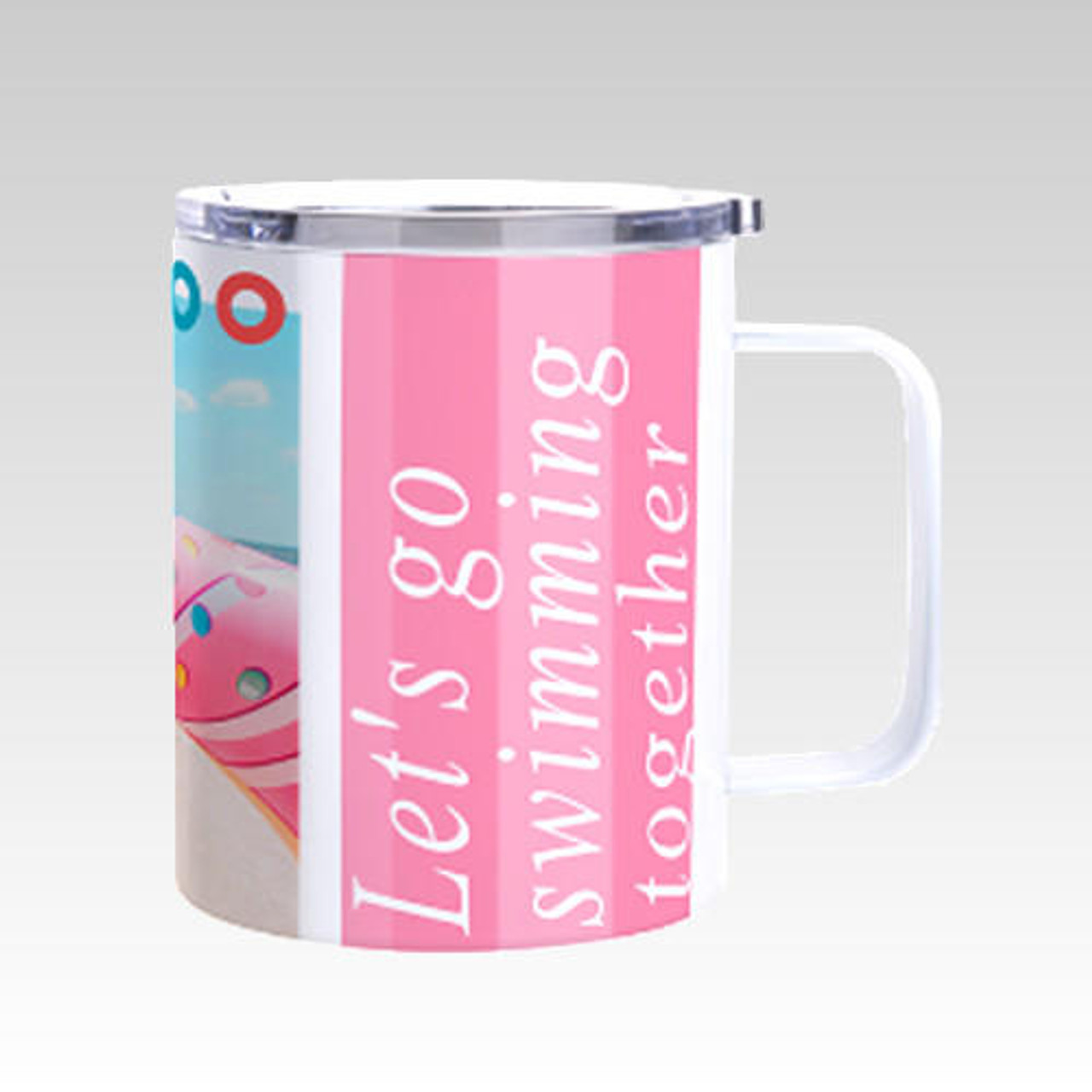 Rose Red Stainless Steel Sublimation Travel Mugs