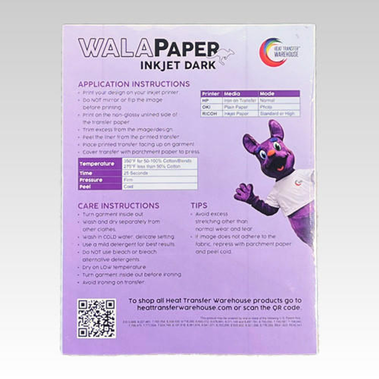 Instructions for Premium Inkjet Transfer Paper for Dark & Light