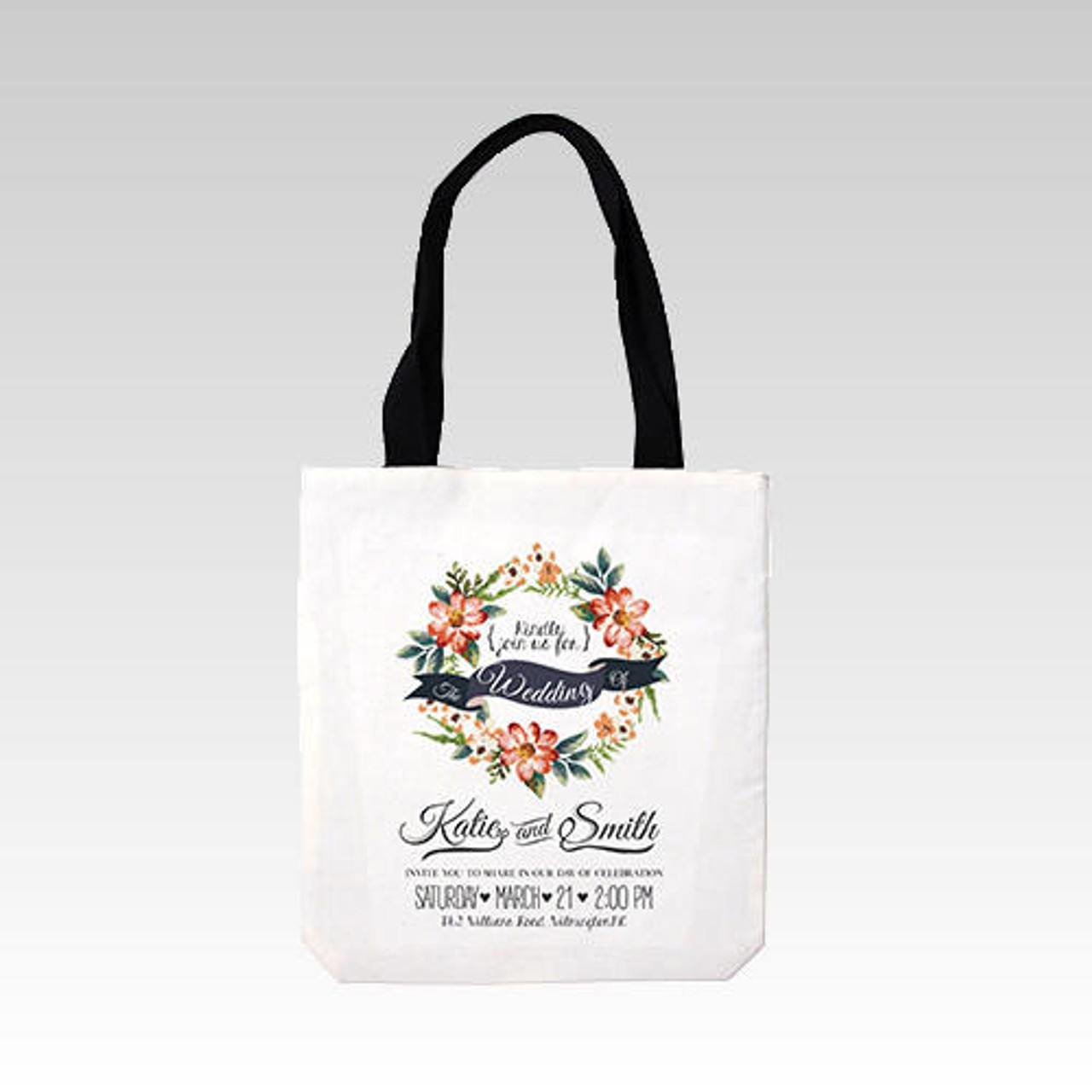 Canvas Tote Bag - Black- Blank for HTV or Embroidery