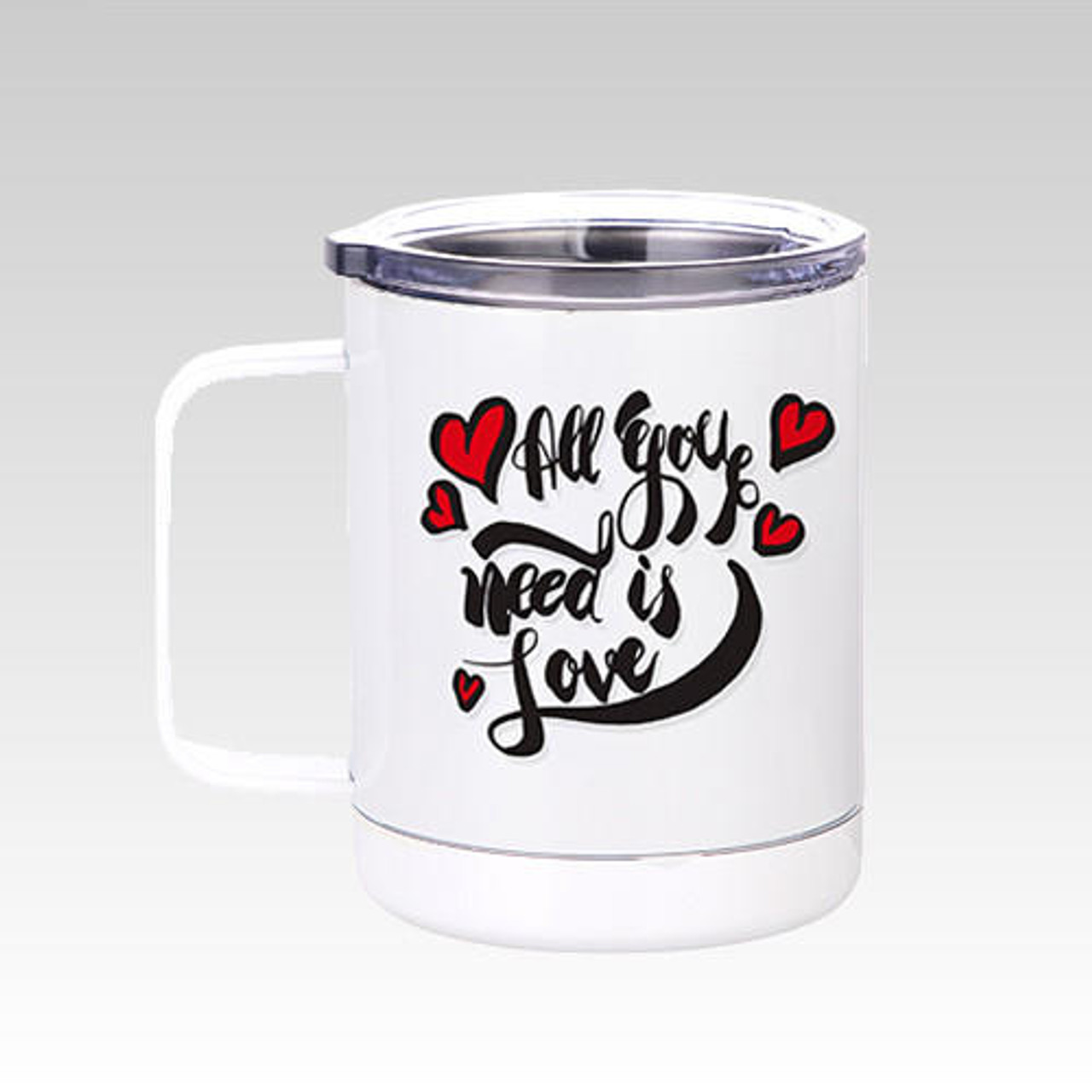 10 oz. Stainless Steel Sublimation Coffee Mug with Wire Handle