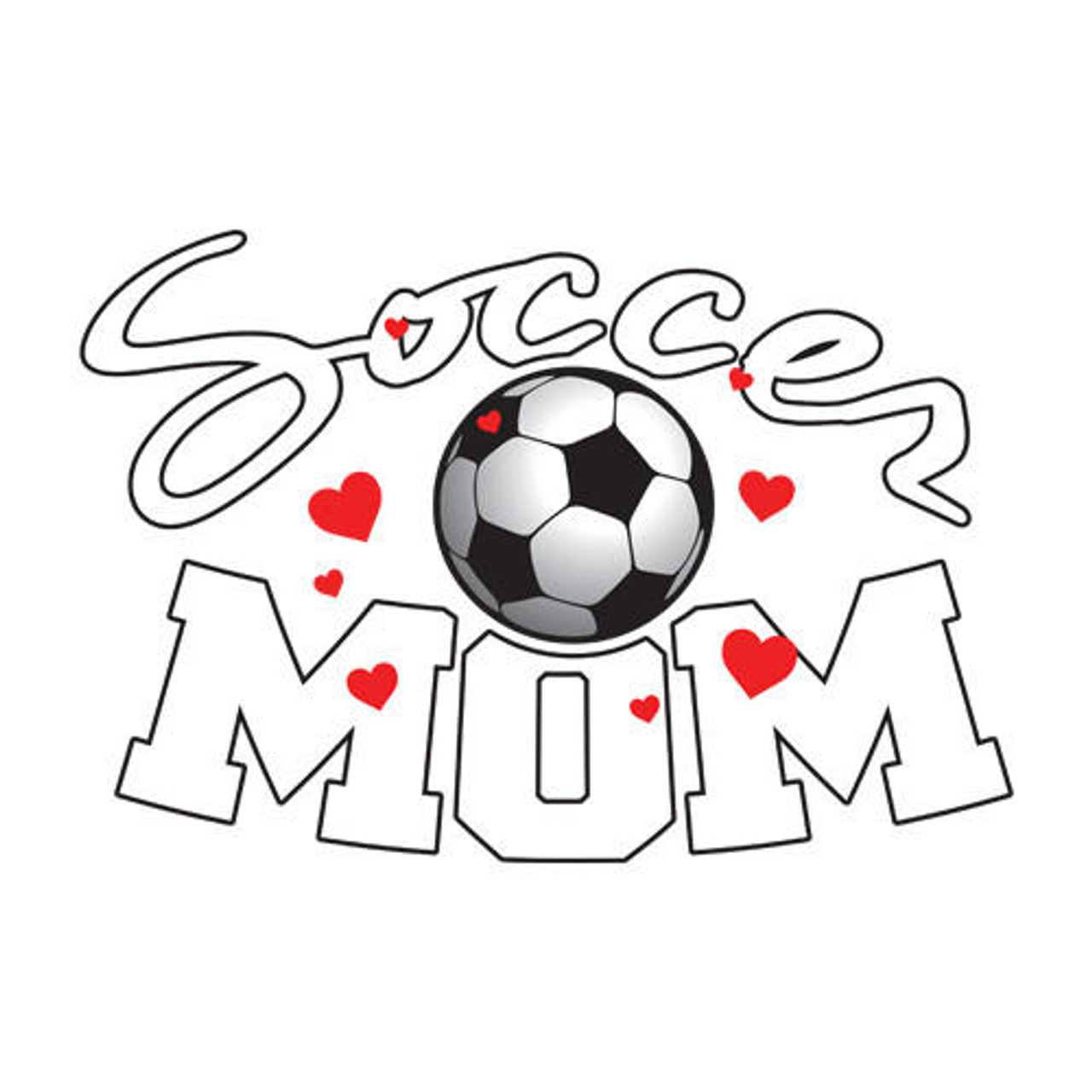 Soccer Mom With Hearts Heat Transfer Warehouse 