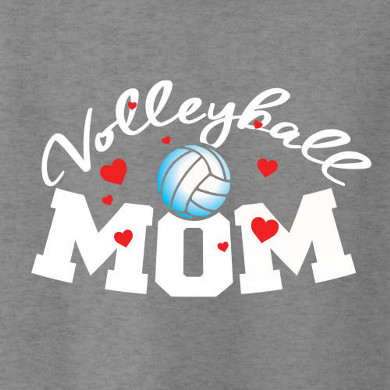 Volleyball Mom with Hearts | Heat Transfer Warehouse