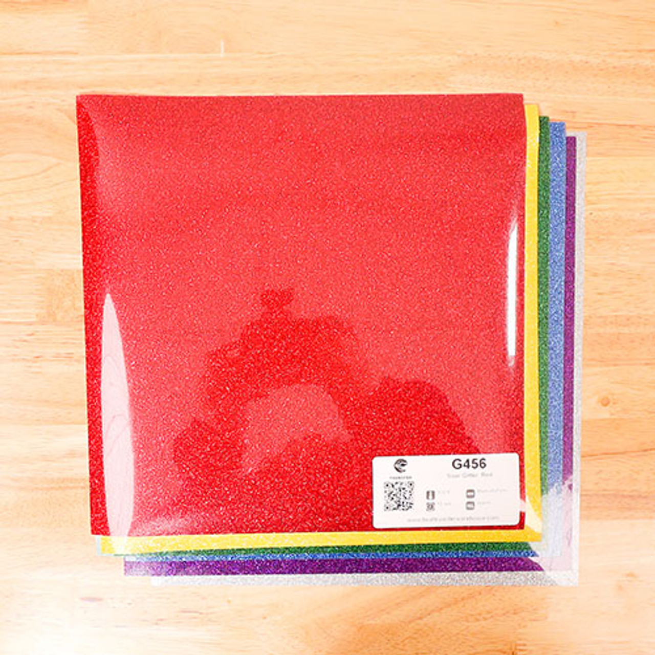 Siser Glitter HTV 11.8 x 12 Sheet - Iron on Heat Transfer Vinyl (Black)