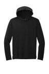 6.8-ounce polyester/rayon/spandex hoodie with snag-resistant fabric and side vents for added comfort and style.
