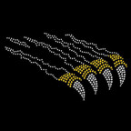 Gold claw scratch rhinestone design 