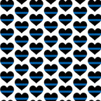  SISER1167 - Police Stripe Heart 