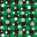  SISER1527 - Snowflake Buffalo Plaid Green 