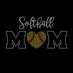  Softball Mom Heart 