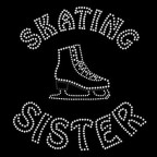  Rhinestone transfer showing “Skating Sister” 
