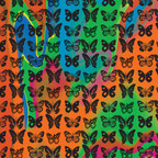 Heat Transfer Warehouse Butterflies In Black HTV 