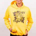 WALAKustom Fleece Pullover Hoodie with black DTF design